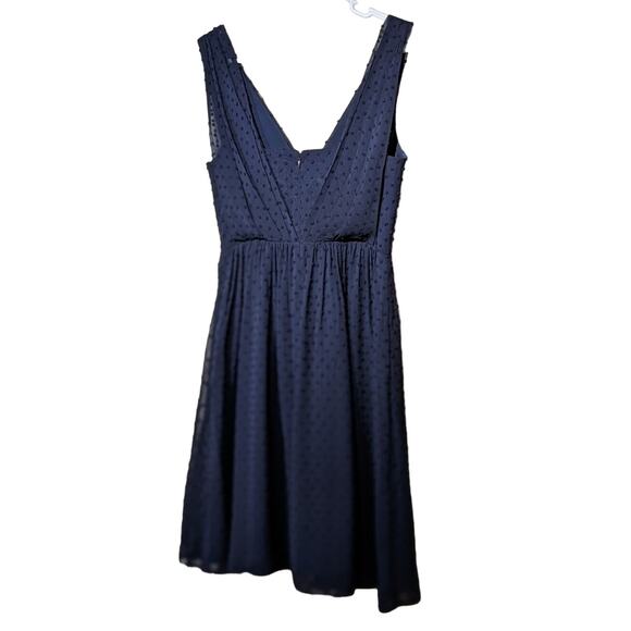 J CREW Sleeveless Marlowe Dress in Navy Swiss Dot Womens Sz 4 - Picture 2 of 9